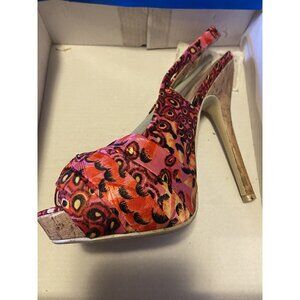 My Delicious Shoes Womans. Dress Shoes Size 7.5 M Multi Color Pink Animal Print